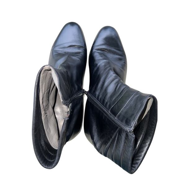 Vintage Black Leather Royal Imperial Florsheim Shoe Boot size 9.5D Made In Italy